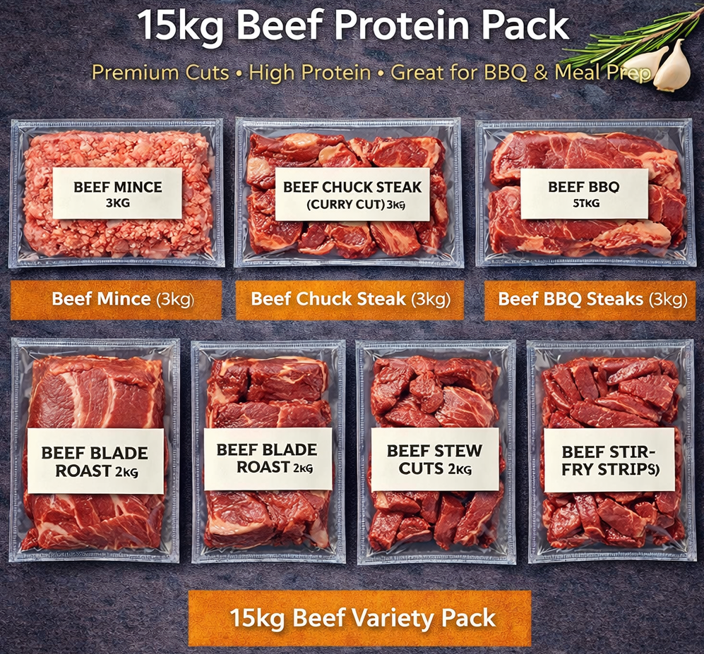 CNP Beef Value Feast Box — 15kg | Fresh or Freshly Frozen | Bigger Cuts Bigger Value