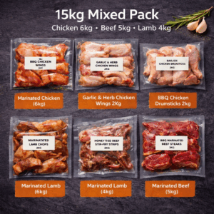 CNP BBQ Marinated Grill Box — 15kg | Fresh or Freshly Frozen | Ultimate Party Mix